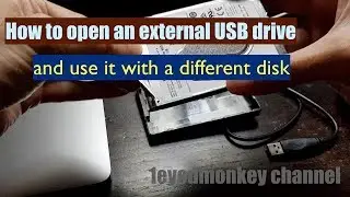 How to open a portable usb hard drive case and use it with a different internal disk