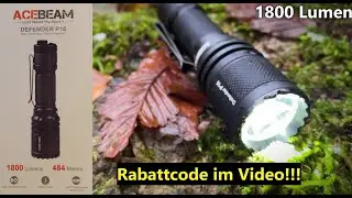 Acebeam P16  Defender Tactical EDC LED Taschenlampe 1800 Lumen Alleskönner!! Code im Video