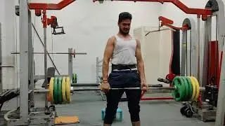 Barbell deadlift 120Kg weight back exercise