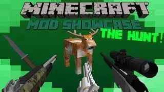 THE HUNT!! -Minecraft Mod Showcase: GUNS AND MORE!!