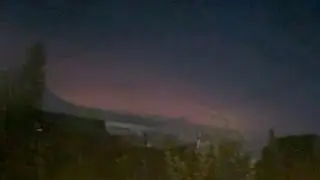 Line fire in Highland California at night