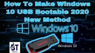 How To Make A Windows 10 Bootable Usb Flash Drive (2020) New Method | How To Create A Bootable Usb