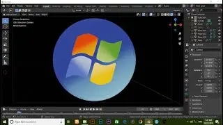 How to make window logo in blender 2.80. (eevee material )