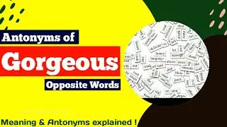 antonyms of gorgeous | opposite of gorgeous | gorgeous ka antonyms | gorgeous ka opposite