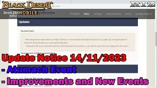 UPDATE NOTICE 14 NOVEMBER 2023 - Black Desert Mobile Indonesia