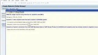 Error- Material Ledger must be productive for Valuation Area. 