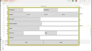 (1) Create GUI Application in Python using Tkinter, a simple form