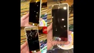 Цветное защитное стекло для iphone 5/5s/6/6s золотое