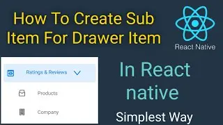 How to create sub menu/ sub item inside Drawer menu / drawer item in react native