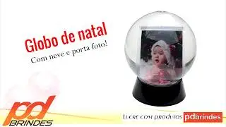 globo de natal com neve e porta retrato | pd brindes