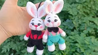 Crochet Bunny Keychain | Amigurumi Bunny Master Class 