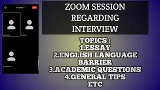 pma149 interview tips zoom session