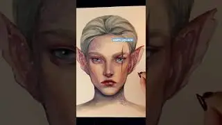 скетч русала акварелью #art