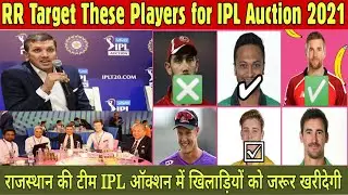 IPL 2021 : Rajasthan Royals Target Players in IPL Auction 2021 || RR in IPL Auction 2021