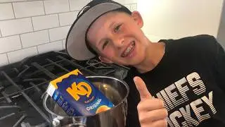 Logan made me The WORLD'S BEST Kraft Dinner!!