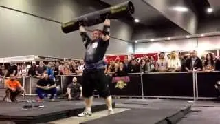 Krzysztof Radzikowski strongman 190kg log press at Arnold Classic Australia 2015