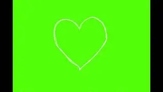 2d heart shape animation procreate green screen