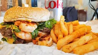 SURF & TURF SHRIMP BURGER - Hangry Pirates | SKIP IT or EAT IT | Ep #3