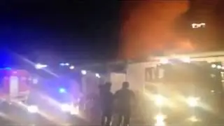 L'incendio alla Stand Hall di Stabbia, le drammatiche immagini