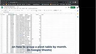 Group Pivot Table by Month