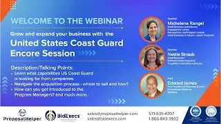 Grow and expand your business with the United States Coast Guard Encore Session