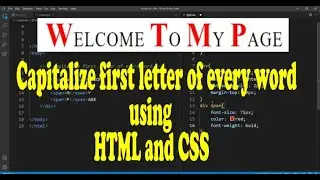 Capitalize first letter of every word using CSS | CSS tips | 