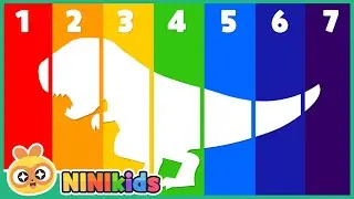 Let's guess what kind of dinosaur it is? | Shadow Dinosaur Puzzle | T Rex? Stegosaurus? | NINIkids