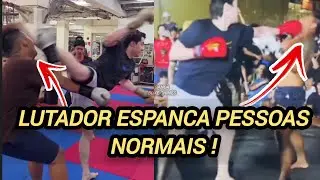 LUTADOR DESAFIA E ESPANCA PESSOAS NORMAIS #mma #sanda #boxechinês