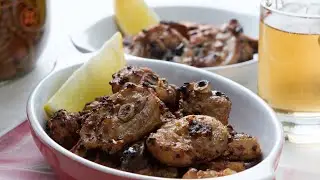 Frango à passarinho assado