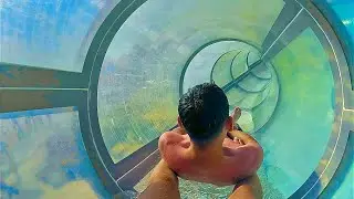 Super Fast Bowl Water Slide at Stella Palace Crete, Greece