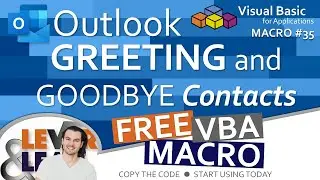 Outlook Greeting and Goodbye Contacts | VBA Macro #35