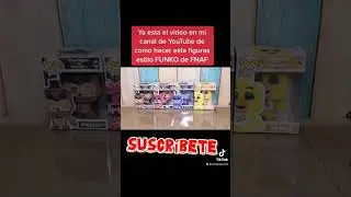 Mini funkos de Five Nights at freddy’s de papercraft diy