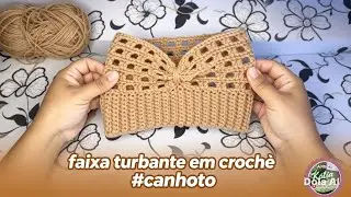 faixa turbante em crochê #canhoto