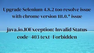 New Update On Chrome v111.xx Issue  selenium 4.8.1