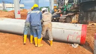 PILE DRIVER‼️Welding Spun Pile D800‼️