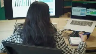 woman working in an office