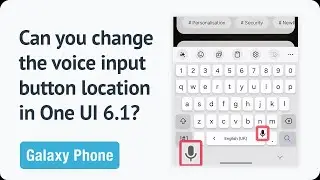 Can you change the voice input button location in One UI 6.1?