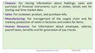 MODULE 1 - TOPIC 7 - DATABASE SYSTEM APPLICATIONS