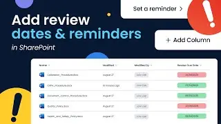 SharePoint Document Library Tips: Add Review Dates & Automated Reminders