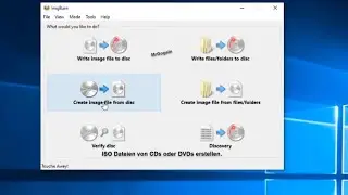 Create image files from CDs and DVDs. Create an ISO image file.