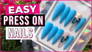 How To Custom Make Press-On Nails | Butterfly Press On Nails | DIY Press On Nails