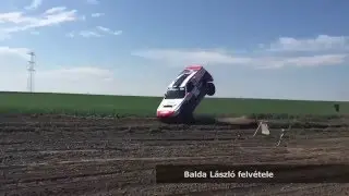 HUGE CROSS COUNTRY RALLY CRASH - Slowmo