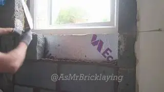 Unintentional ASMR Video Bricklaying Thermolite Blocking up a Door