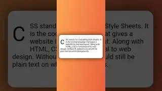 How to Make Drop Cap Using HTML & CSS | @Aashirwad | #shorts #coding #drop_cap #viral