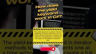How does the yield keyword work in C#? #shorts #ytshorts