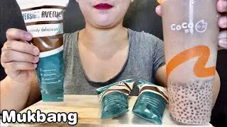 Shawarma Mukbang + Milk Tea | No Talking