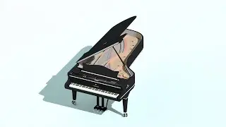 C Bechstein Royal Model Рояль Концертный 3Ds Max Tutorial Modeling