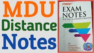 Mdu Distance Notes | Mdu distance exam Notes | mdu dde exam notes | mdu exam notes 2022 | mdu notes