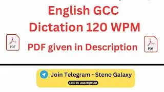 GCC English Dictation 120 WPM || English General || #gccdictations #gcc