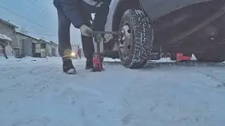 I skidded on a tow truck and immediately put on studded tires. I went to work.